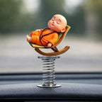Acrylic Flat Car Dashboard Decor with Spring Base