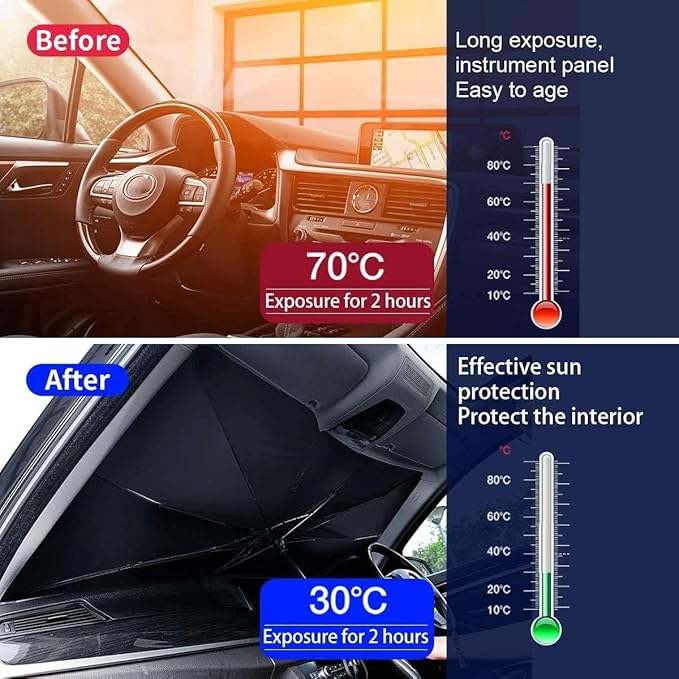 Car Windshield Sun Shade Umbrella Foldable Car Umbrella